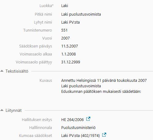 Laki puolustusvoimista ver 11 (1.7.2017)